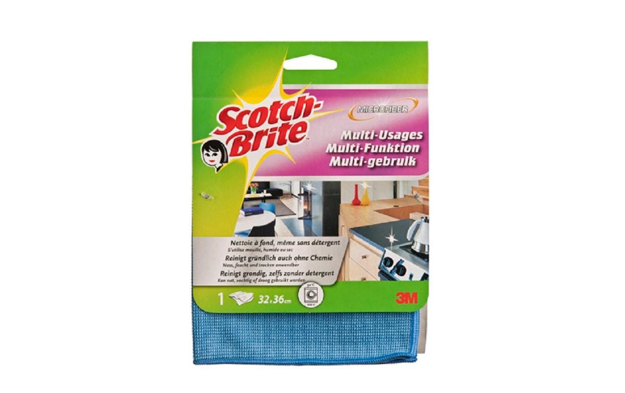 3M Scotch-Brite Mikrofasertücher All-in-One Tuch, 1 Stück, farbig sortiert