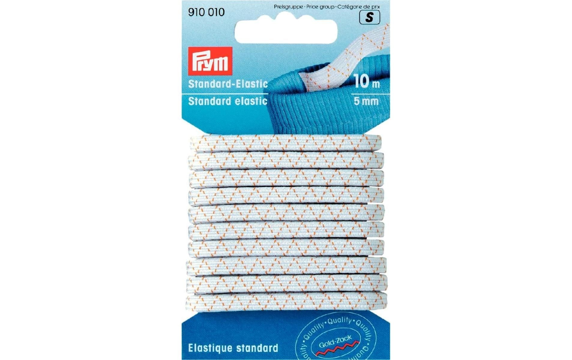 Prym Standard-Elastic, weiss 5 mm, Karte 10 m