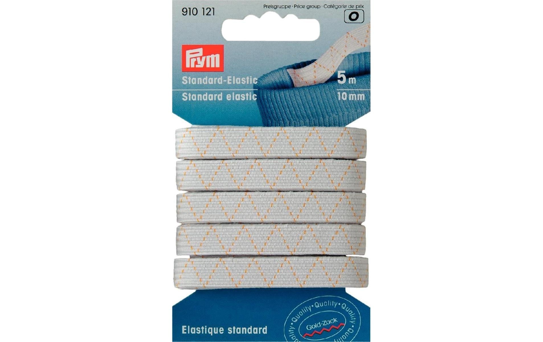 Prym Standard-Elastic, weiss 10 mm, Karte 5 m