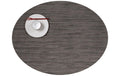 Chilewich Tischset Mini Basketweave 1 Stk Light grey, Oval, 36 x 49 cm