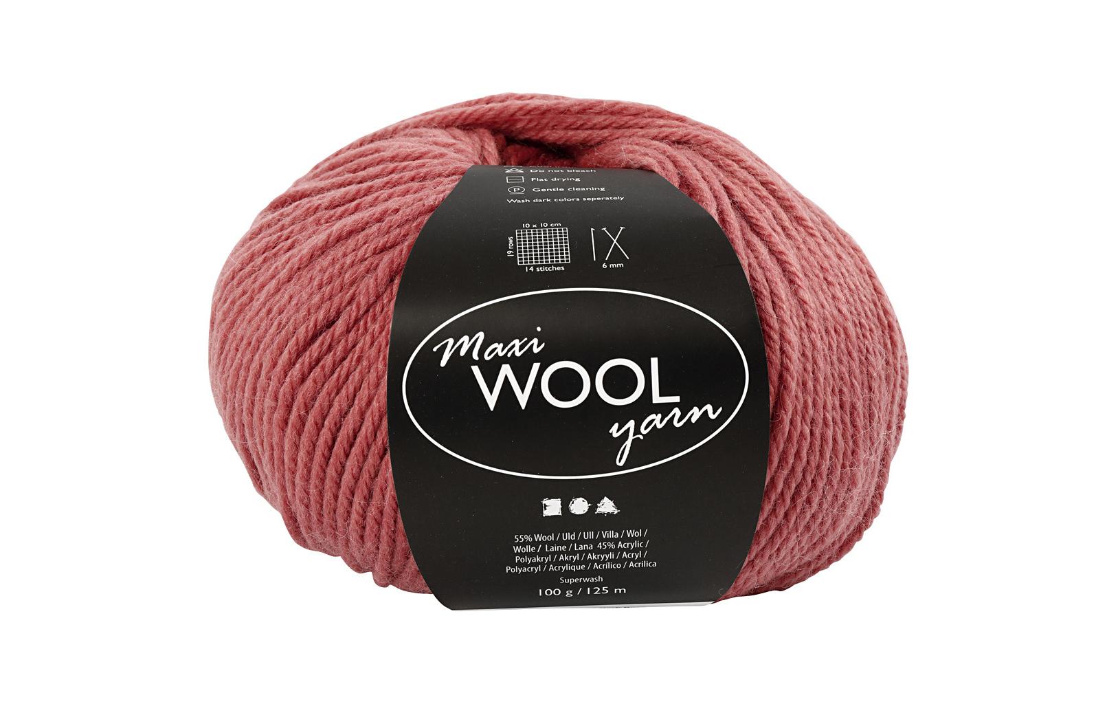 Creativ Company Wollgarn dunkelrosa 100 g, 125 m
