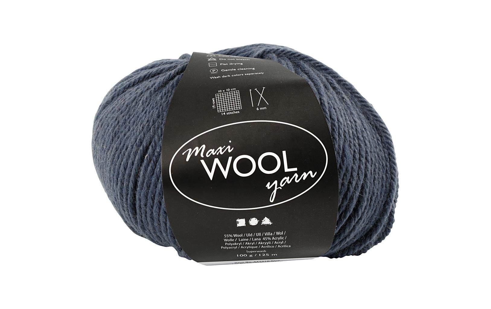 Creativ Company Wollgarn blau 100 g, 125 m