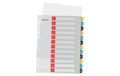 Leitz Cosy PC-beschriftbares Register PP mehrfarbig, 1-12