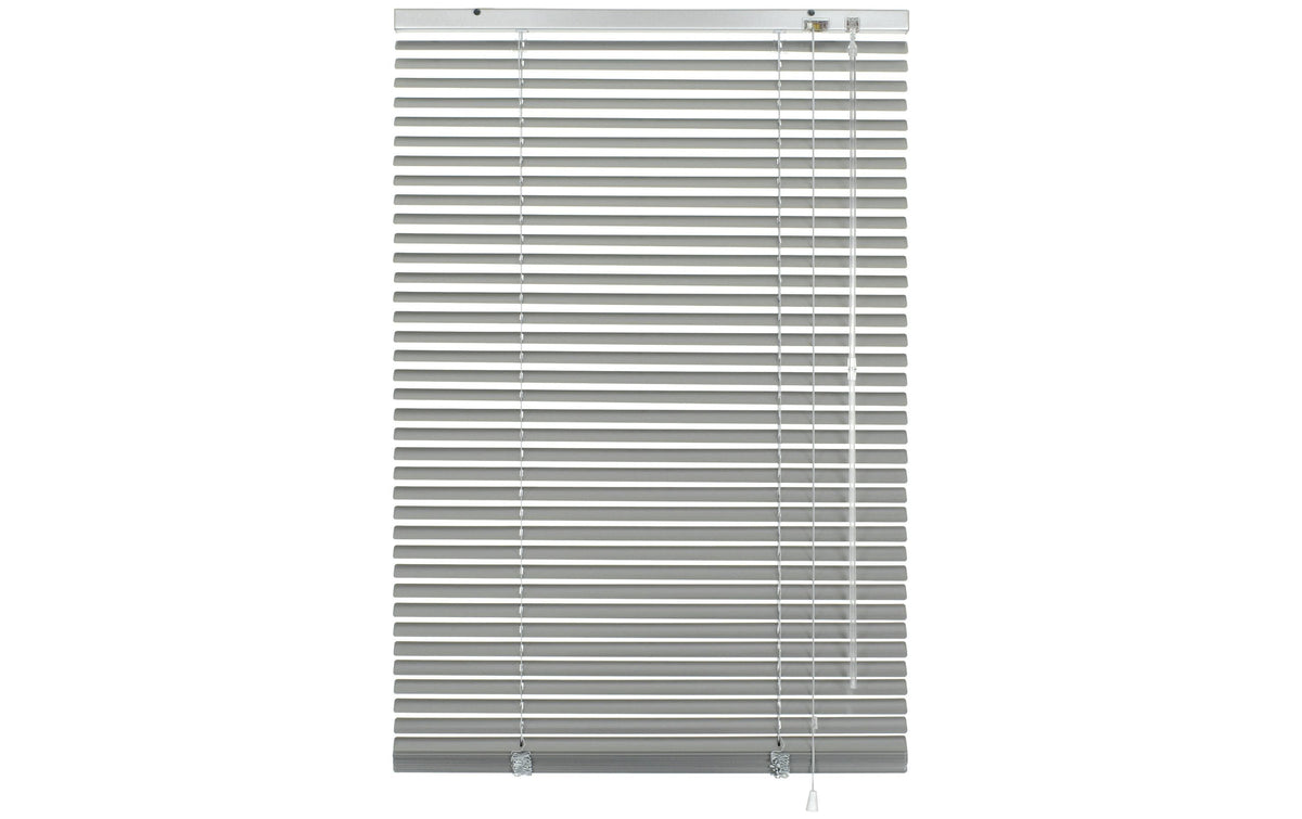 Gardinia Aluminium-Jalousie 25 mm, Silber 80 x 130 cm, Stahl/Alu, inkl. Befestigung