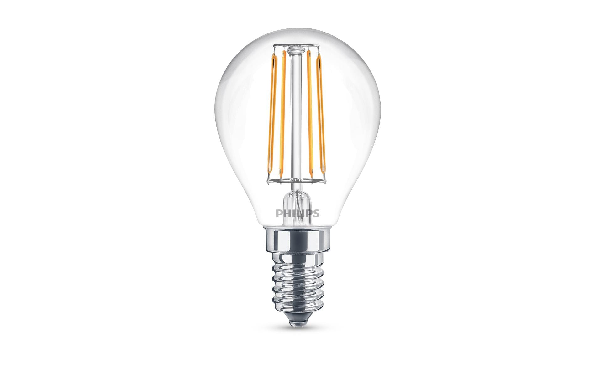 Philips LED Lampe 4.3W (40W) E14, P45, 470lm, 2700K, klar