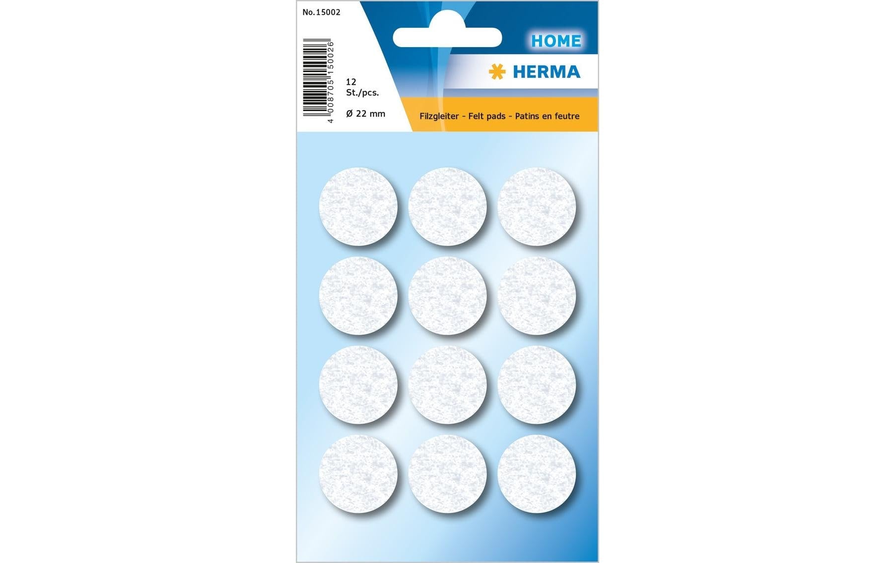 Herma Filzgleiter weiss 22 mm 12 Stück