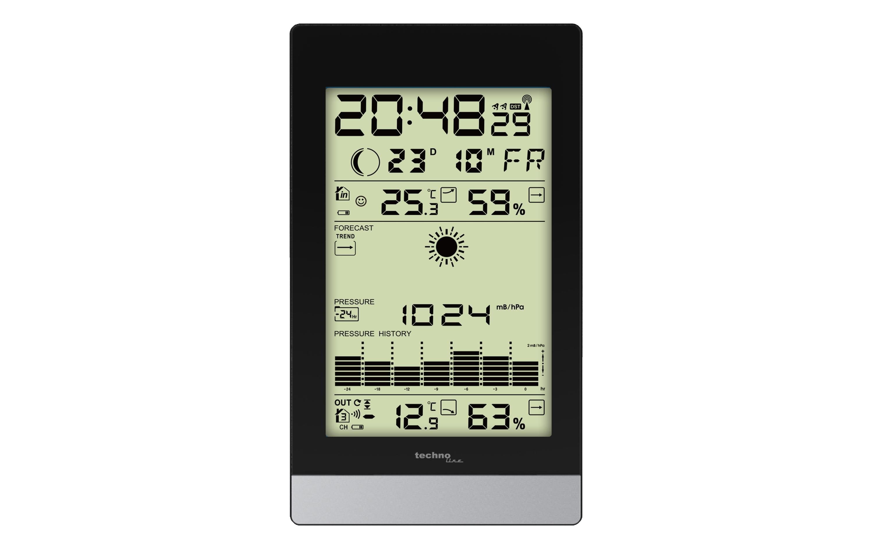TechnoLine Wetterstation WS9050 Innen- Aussentemp., Aussensensor, Datum