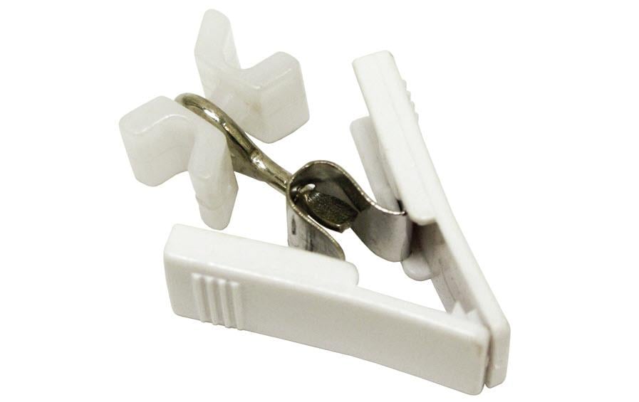 Gardinia Vorhanggleiter mit Klammer Weiss,20 Stück,drehbar,Laufkanalbreite 6mm