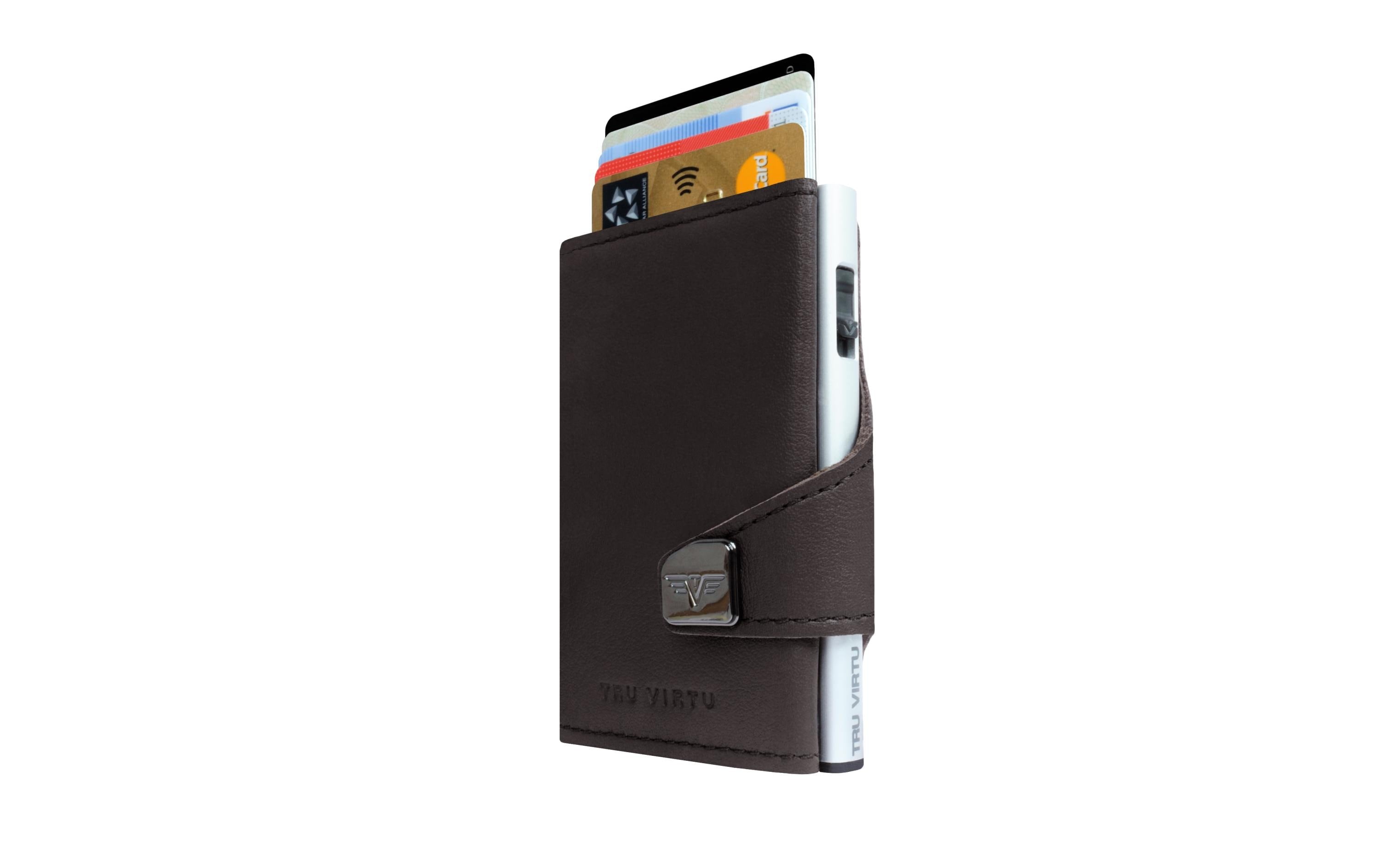 Tru Virtu Click & Slide Classic Wallet natural bown / silver