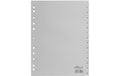 Durable Register PP geprägt 1-15 DIN A4, volldeckend, grau