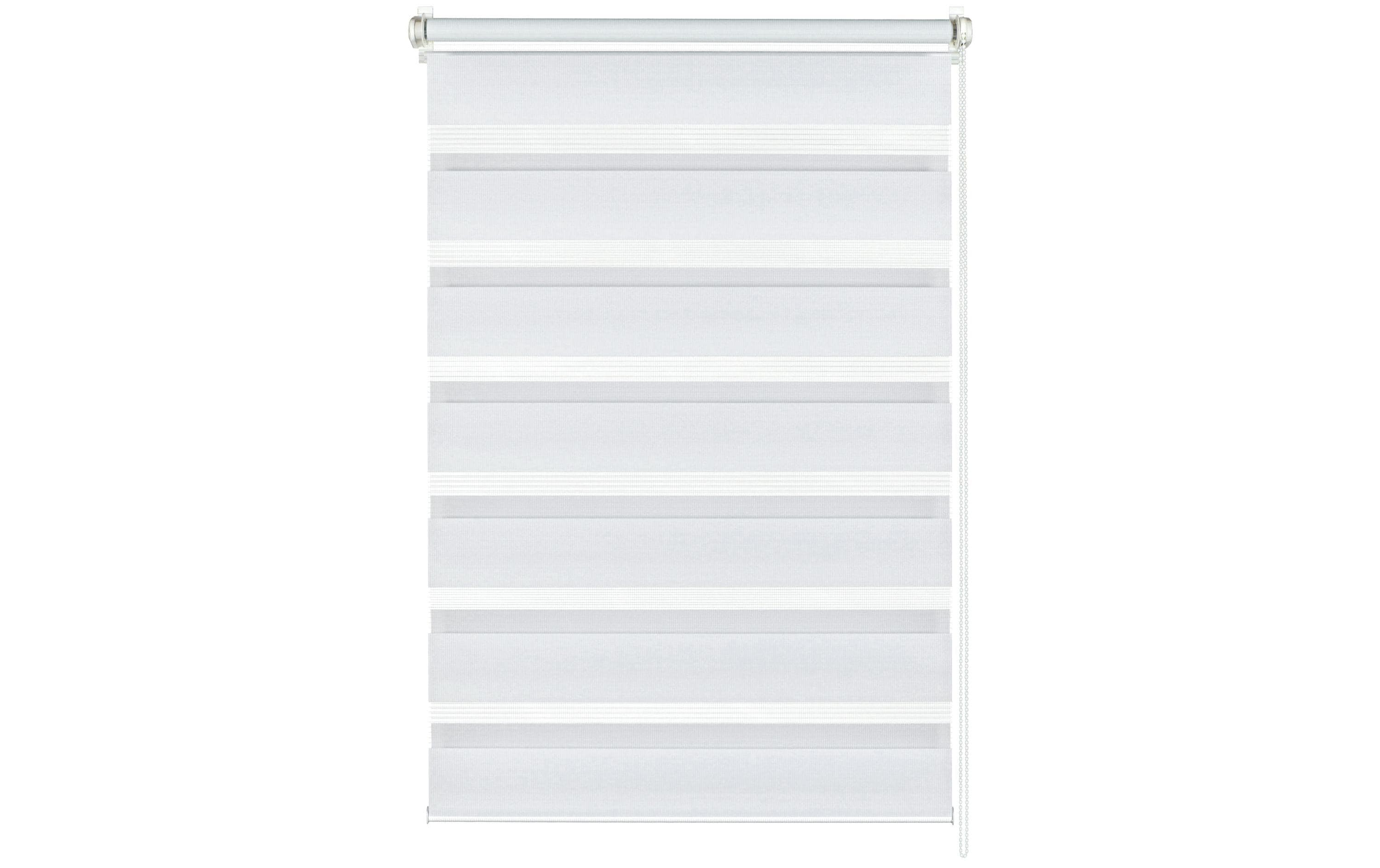 Gardinia EASYFIX Doppelrollo, Weiss 45 x 150 cm, 100% Polyester