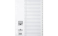 Durable Register PP geprägt 1-20 DIN A4, volldeckend, weiss, mit Indexblatt