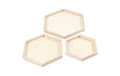 Creativ Company Holztablette Set 3 Stück, 21 x 26 x 31 cm