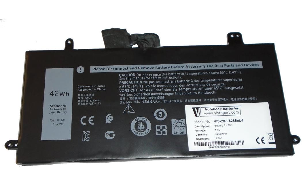 Vistaport Notebook Batteries für Dell 7.6V, 5250mAh, 42Wh, 4 Zellen