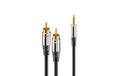 Sonero 2x Cinch auf 3.5mm Audio Kabel 1.50m, Stecker <-> Stecker