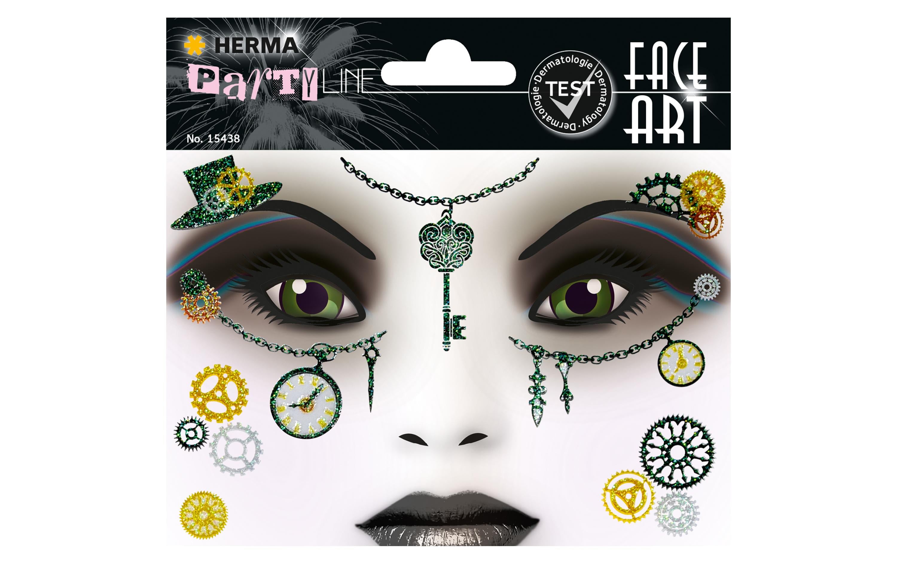 Herma Tattoos Face Art Amelia 1 Blatt, Material: Folie