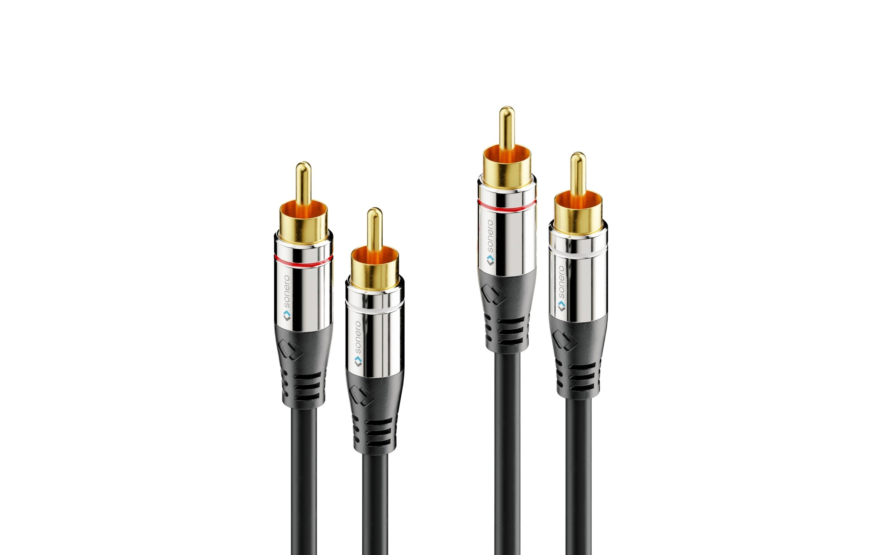 Sonero 2x Cinch Stereo Audio Kabel 5.00m, Stecker <-> Stecker