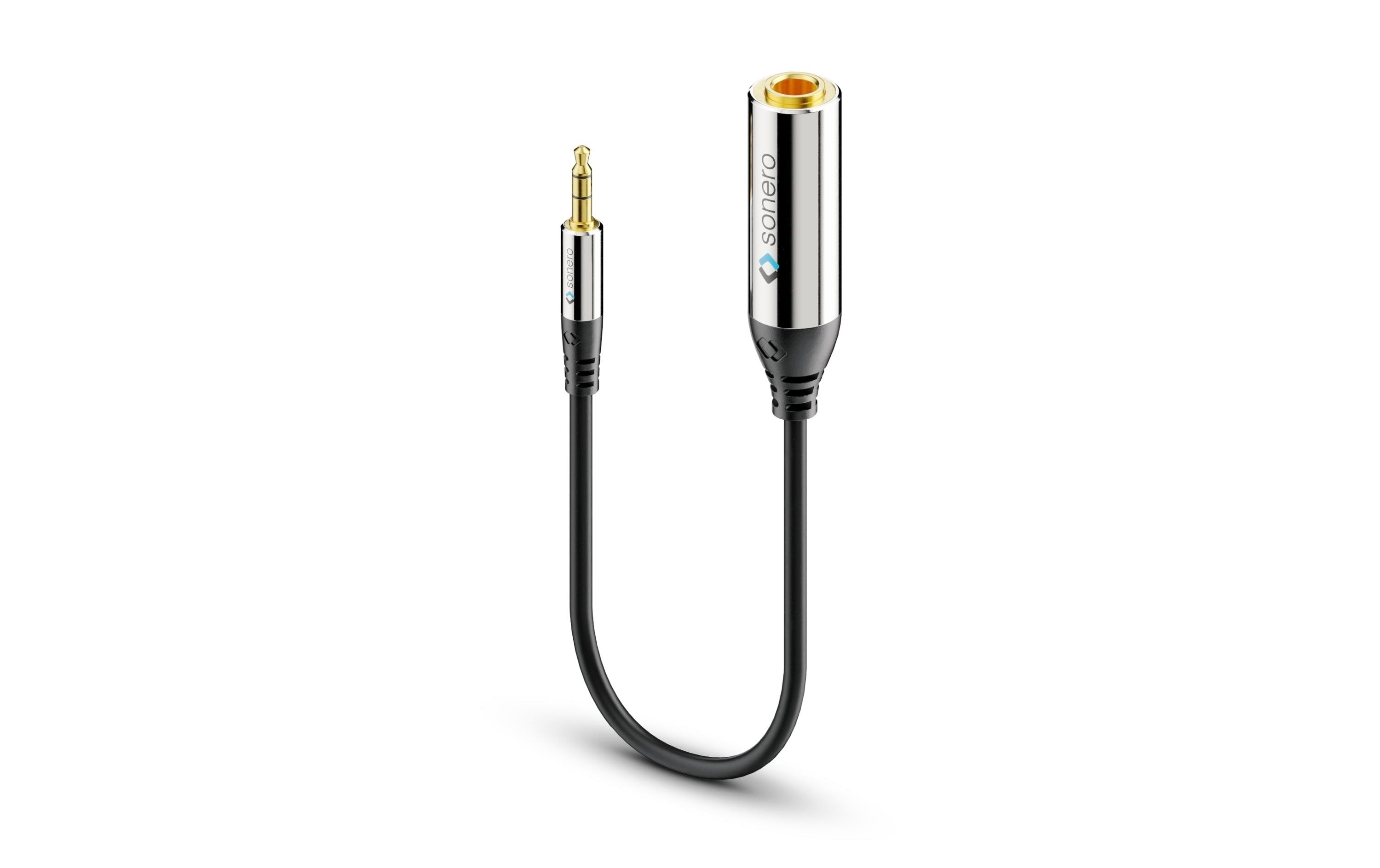 Sonero 3.5mm auf 6.3mm Audio Adapter 0.25m, 3.5mm Stecker <-> 6.3mm Buchse
