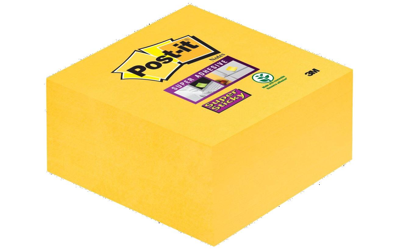 3M Post-it Super Sticky Würfel gelb 1 Würfel à 350 Blatt, 7.6 cm x 7.6 cm