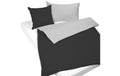 Mia silber/anthrazit Satin 65x100 cm 100% BW mercerisiert, double face, RV