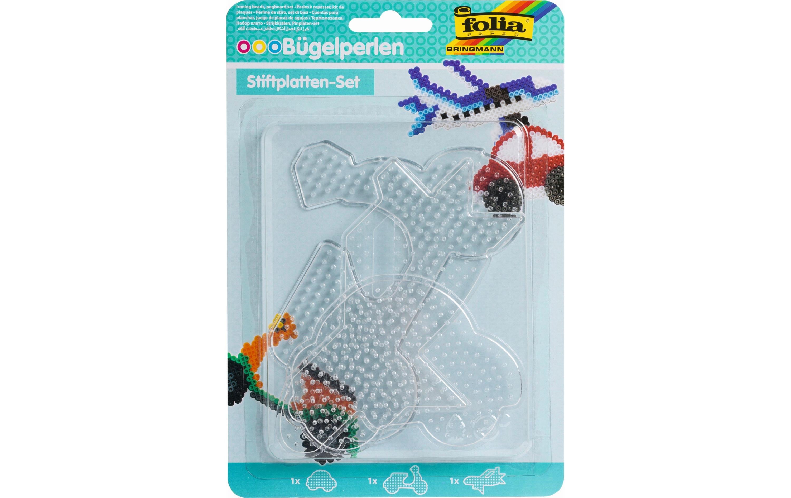 Folia Bügelperlen Stiftplatten FAHRZEUGE 3 Motive sortiert