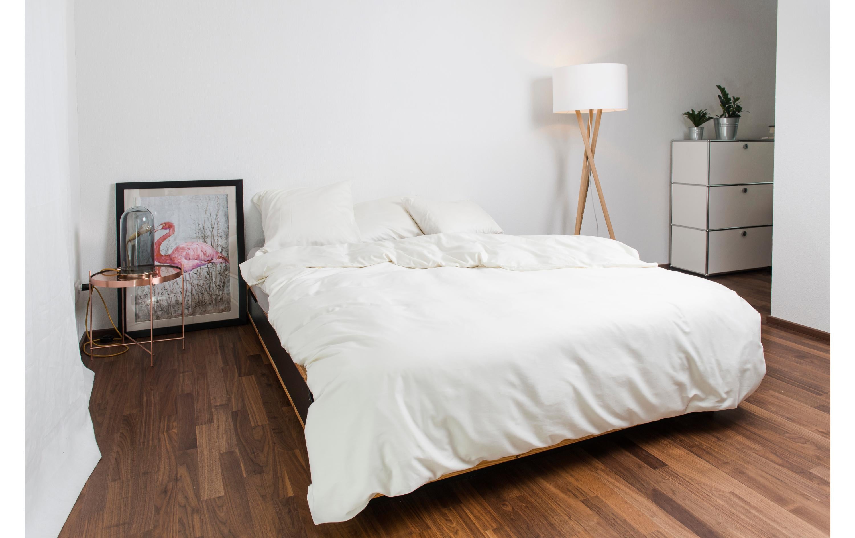 Oni ivory Uni-Satin 200x210 cm 100% BW-Satin uni, mercerisiert, RV