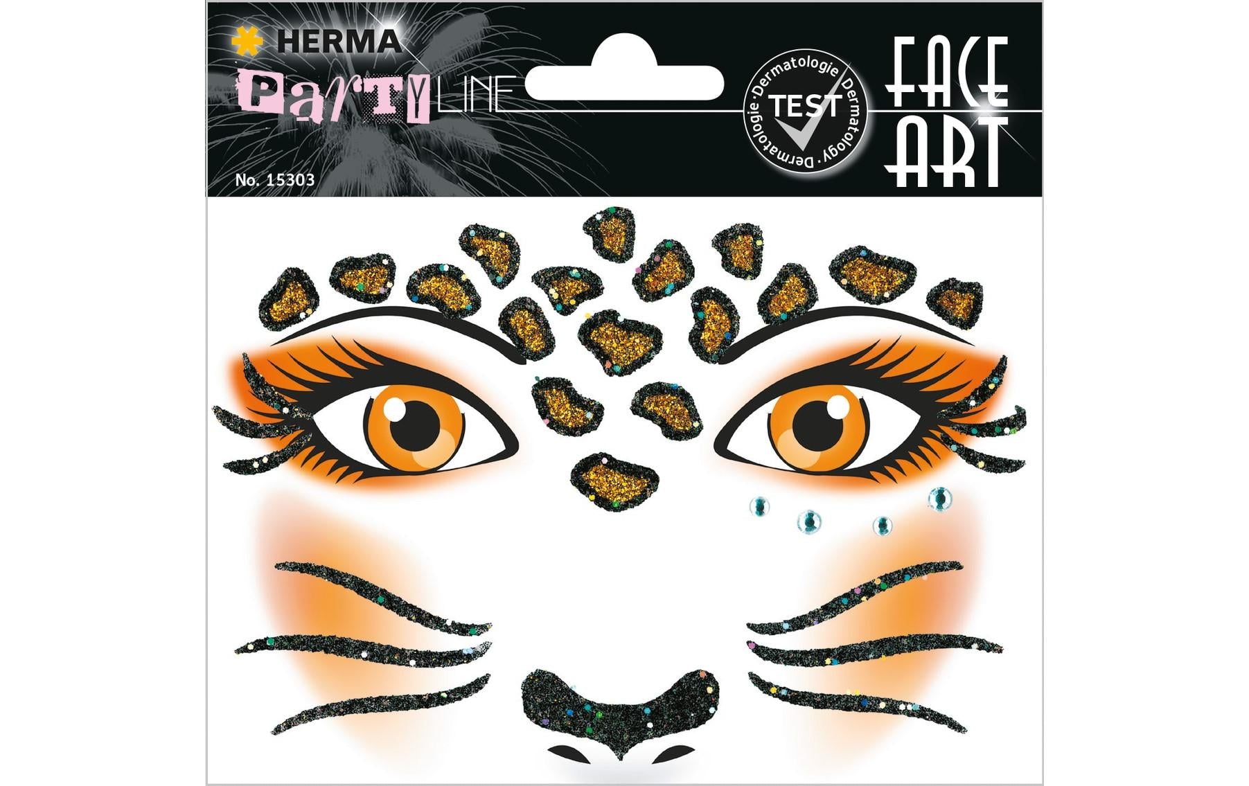 Herma Tattoos Face Art Leopard 1 Blatt, Material: Folie