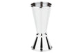 Paderno Cocktail-Doppelmass silber 40/20ml, D 4cm, H 11cm