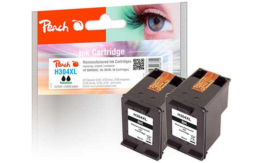 Peach Tinte HP N9K08AE/No304XL TwinPack 2x11ml 2x black