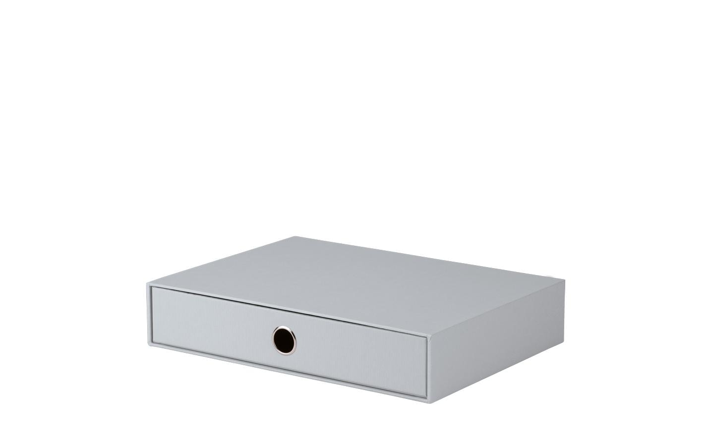 Rössler Schubladenbox für A4  Soho grau, 1 Schublade, 33.5x6.5x25.2