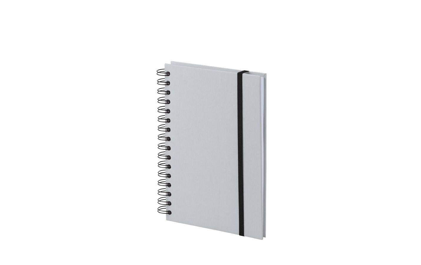 Rössler Notizblock Soho Stone grau A5 80 Blätter, mit Spiralbindung