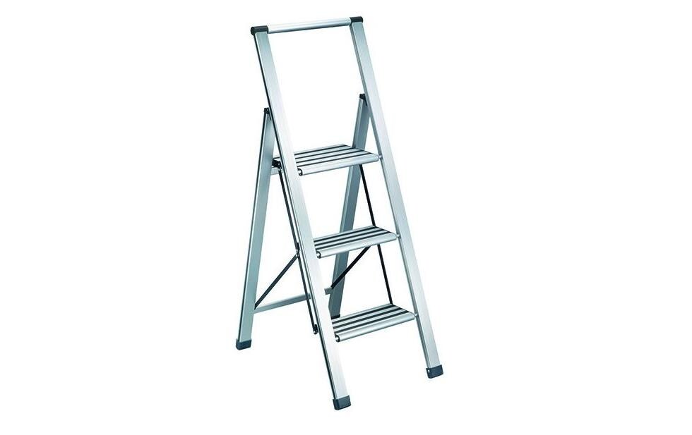 Technocraft Design Leiter mit drei Stufen Höhe 126.5 cm, 3 Stufen, extra schmal