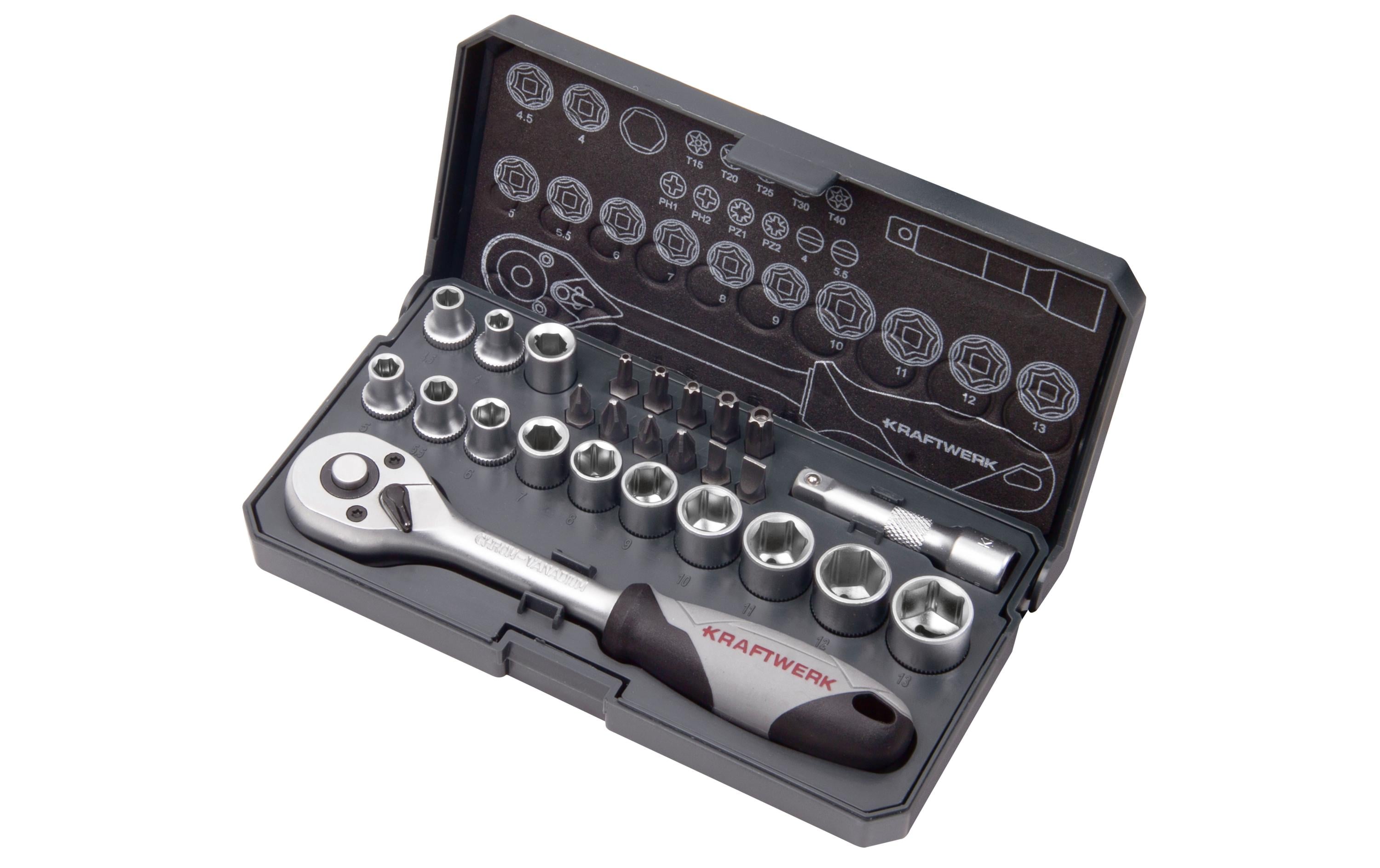 Kraftwerk Steckschlüsselsatz Basic 1/4" 26-teilig