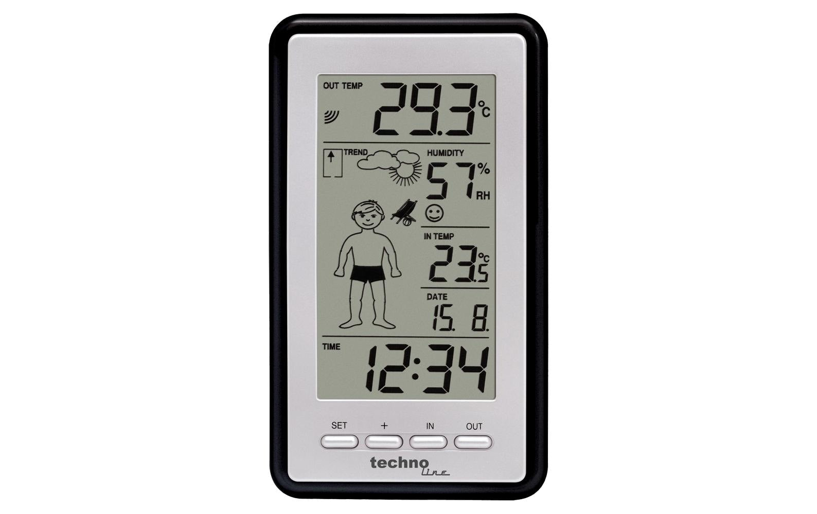 TechnoLine Wetterstation WS9632-IT Innen- Aussentemp., Aussensensor, Datum