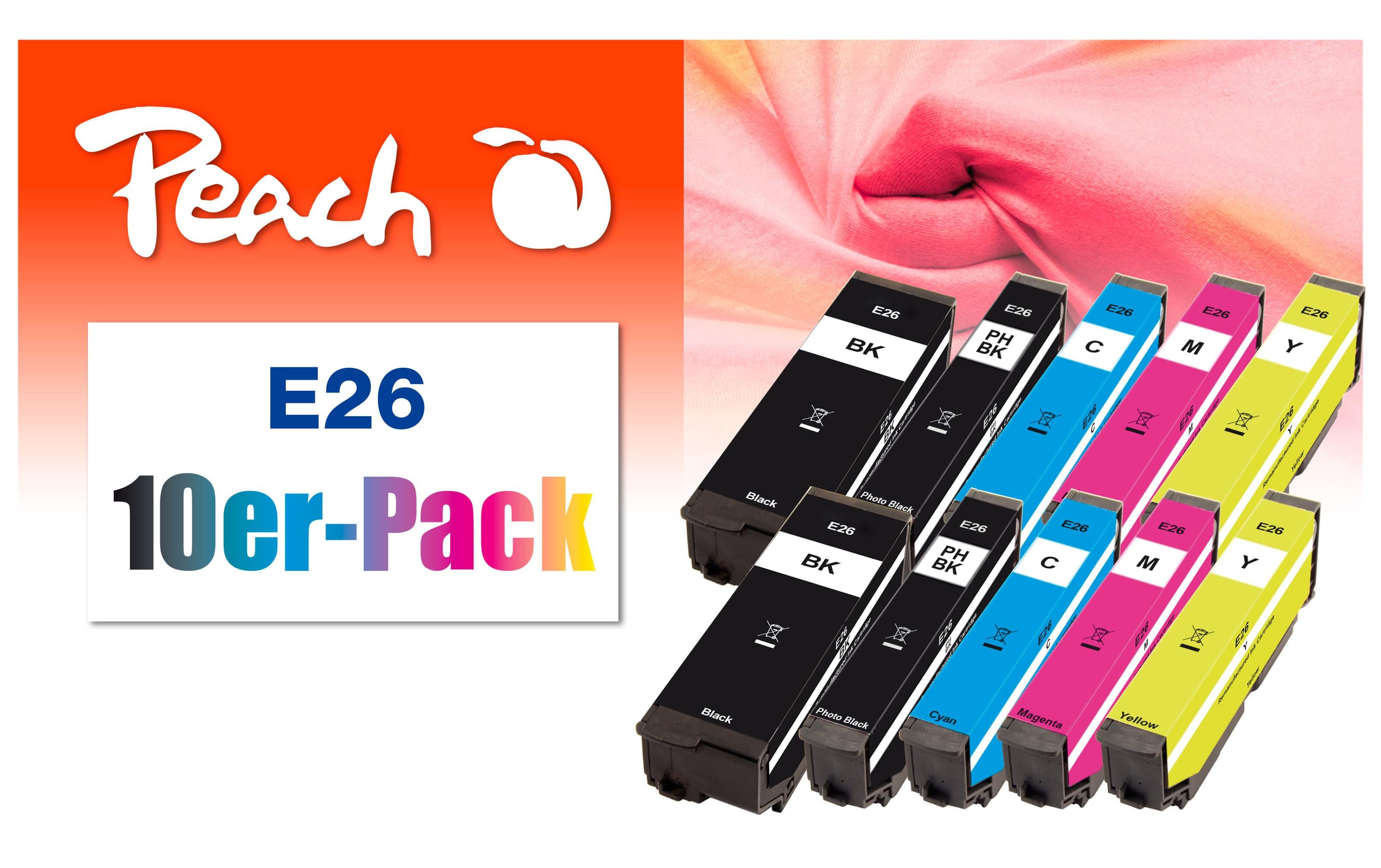 Peach Tinte Epson No 26 Multi-10-Pack 2x7,6 8x6,2ml 2x bk, pbk, c, m, y