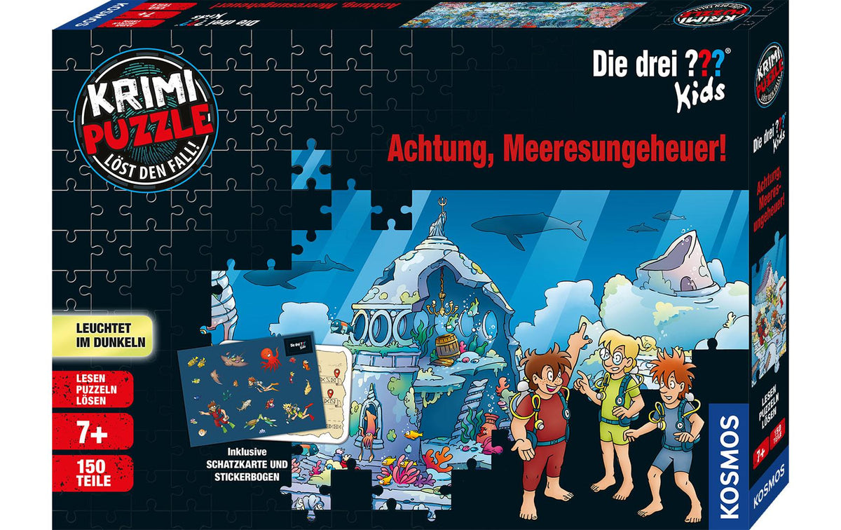 Krimipuzzle: Achtung Meeresungeheuer Die Drei ???