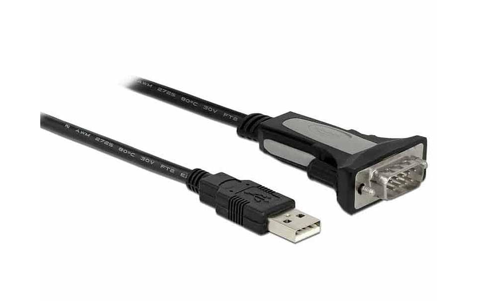 Delock Adapter USB-A zu Seriell DB9 RS-232 4 m, schwarz