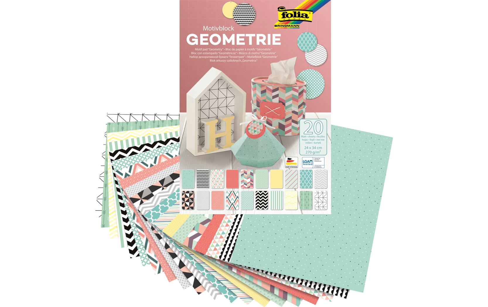 Folia Motivblock 20 Blatt Geometrie