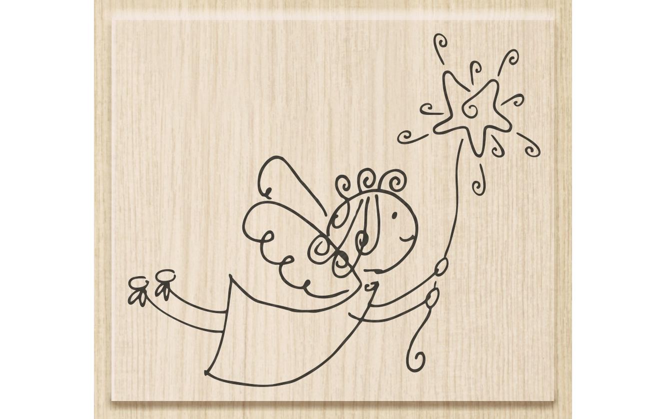 Heyda Stempel Engel Frohe Botschaft Motivgrösse: 7 x 6 cm