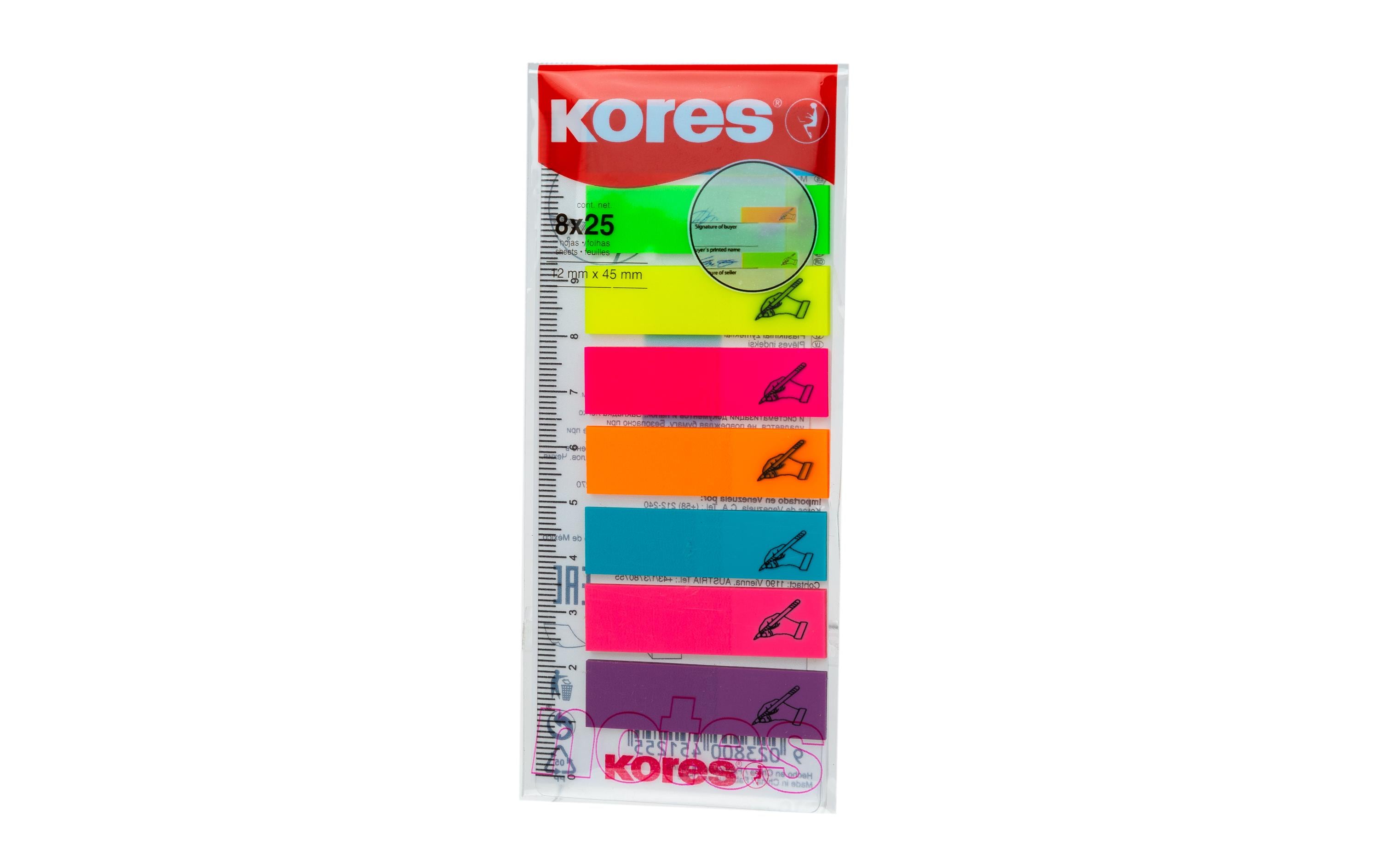 Kores Pagemarker Sign Here 1 Packung à 200 Stück (25 Stk. Pro Farbe)