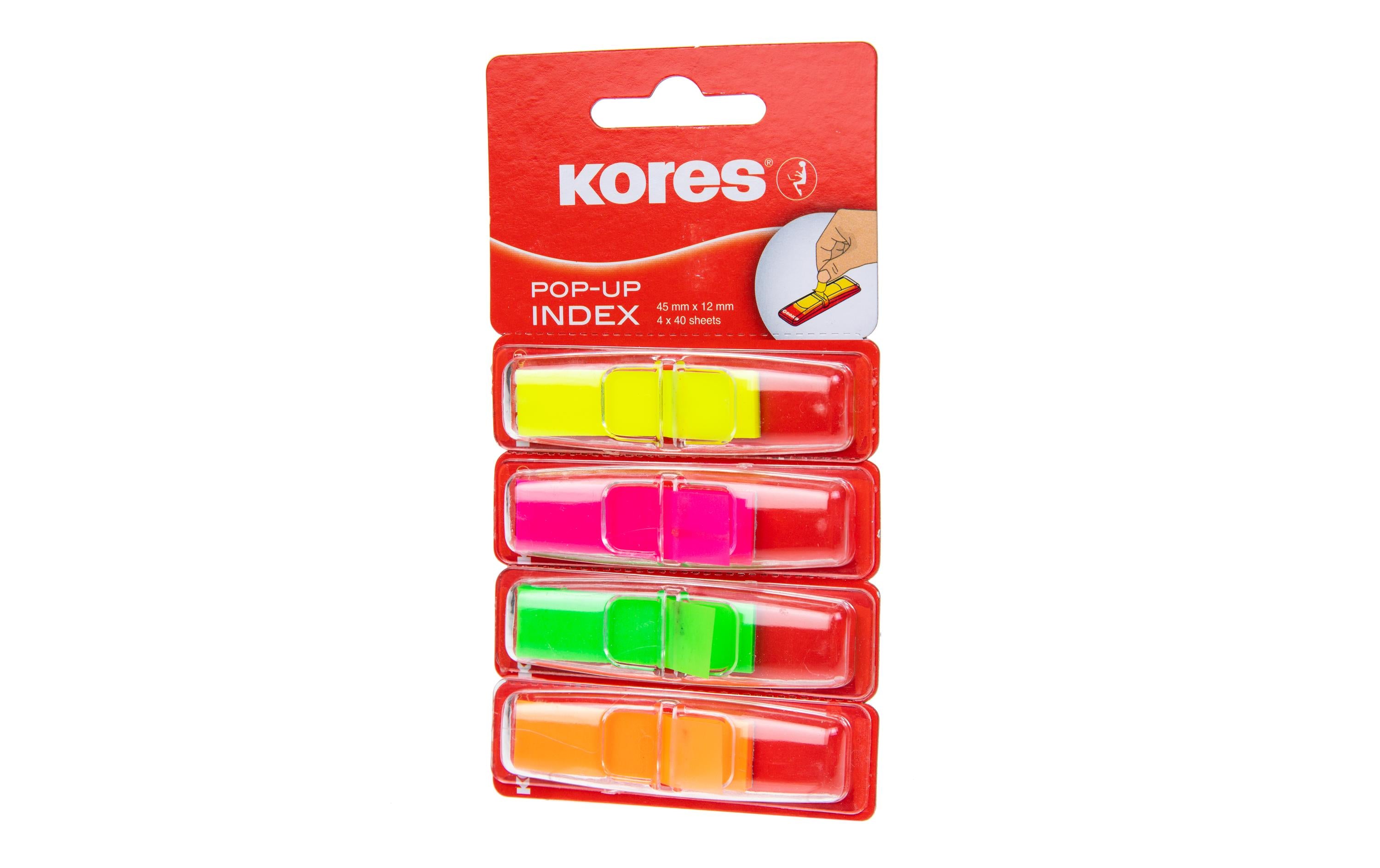 Kores Pagemarker Pop-Up 1 Packung à 160 Stück (40 Stk. Pro Farbe)