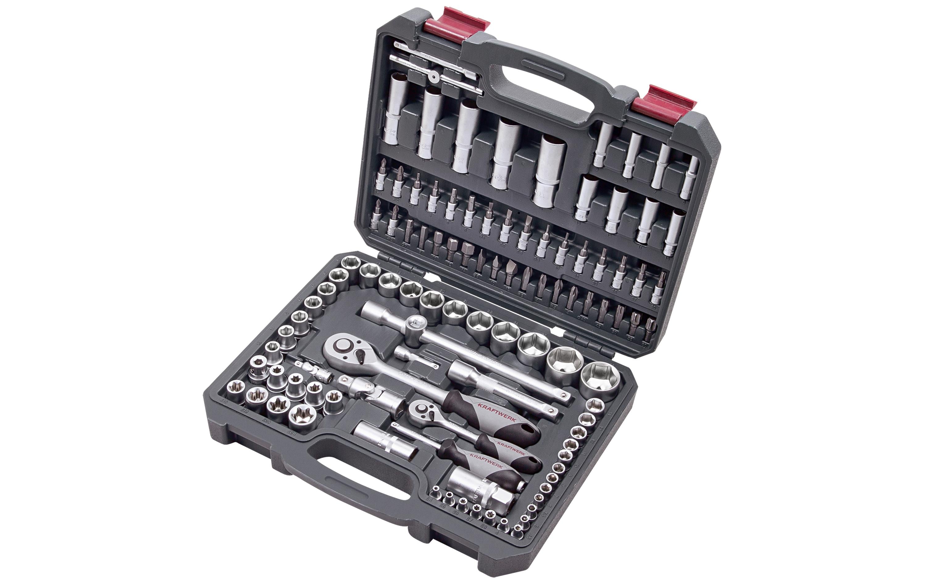 Kraftwerk Steckschlüsselsatz Basic 1/4"+1/2 105-teilig