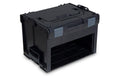 LS-BOXX 306 leer schwarz schwarz mit anthrazitgrauen Schnappern