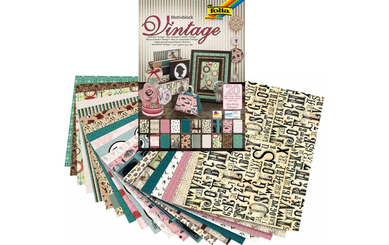 Folia Motivblock 20 Blatt Vintage II