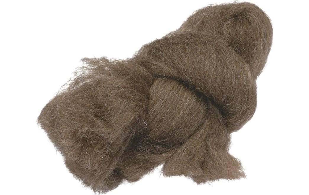 Heyda Märchenwolle dunkelbraun 50g, 100% Schafwolle