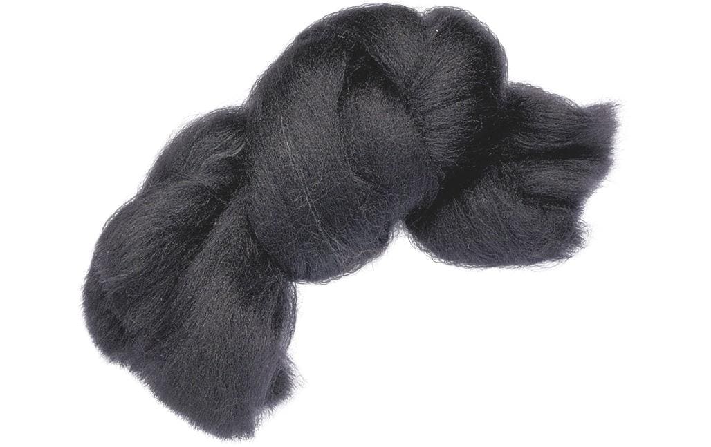 Heyda Märchenwolle schwarz 50g, 100% Schafwolle