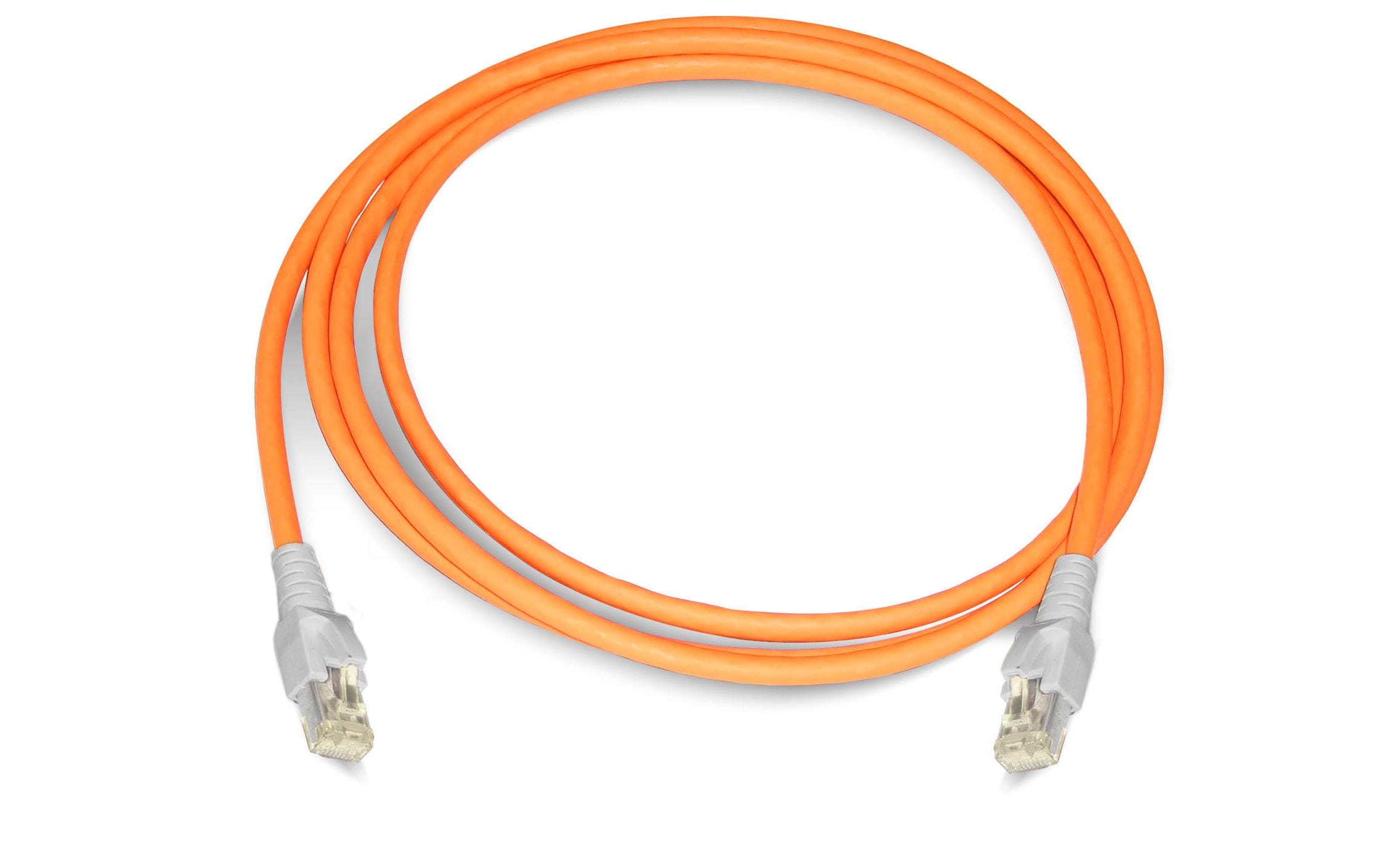 Dätwyler PUR Patchkabel: S/FTP, 10m, orange Cat.6A, AWG26, Ölbeständig