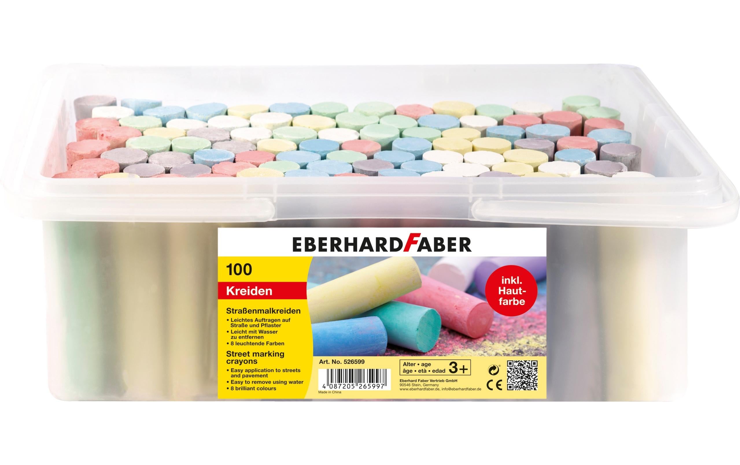 Eberhard F. Strassenmalkreide 100er Eimer 20 Stk.