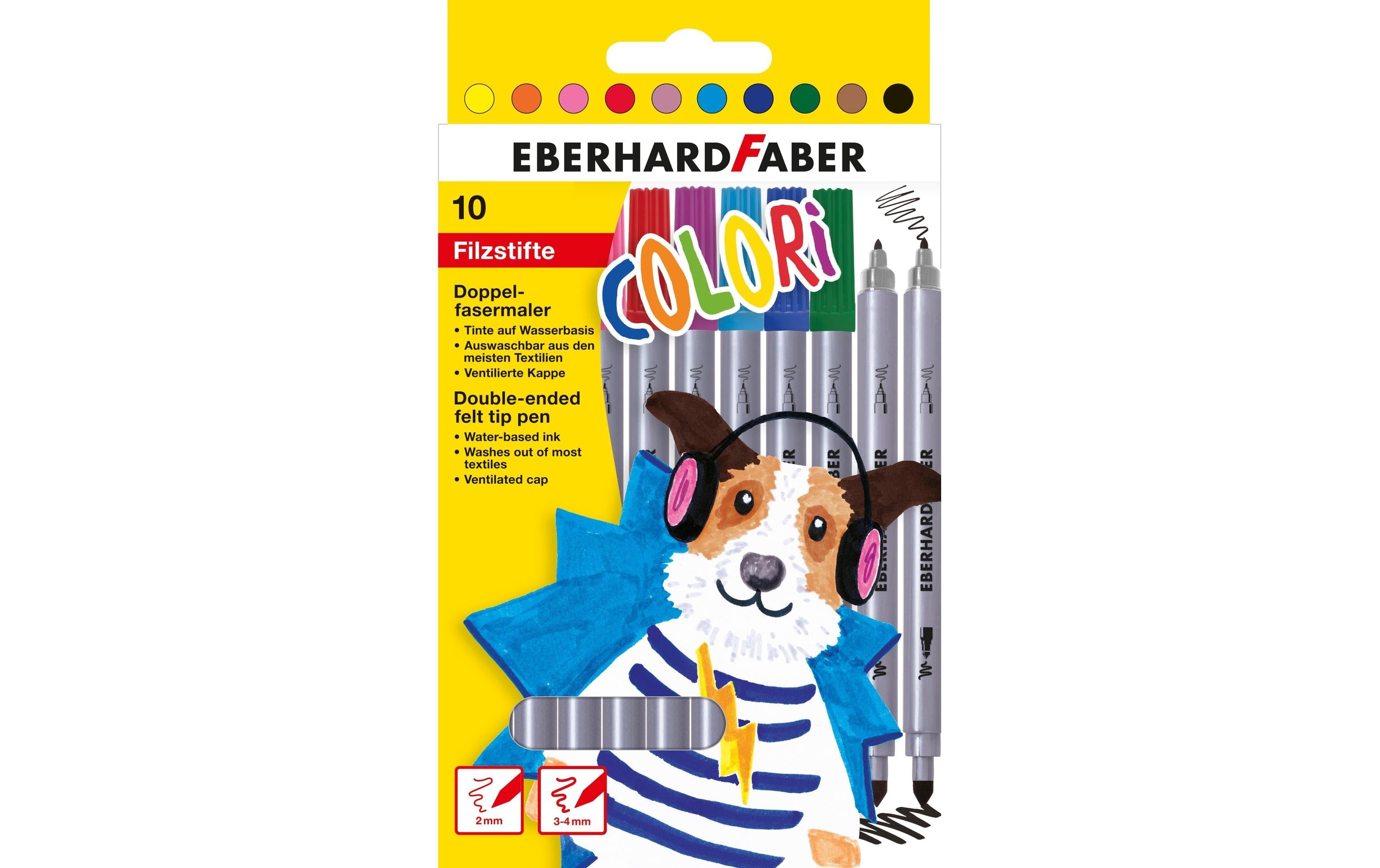 Eberhard F. Doppelfasermaler 10er Etui Kartonetui,