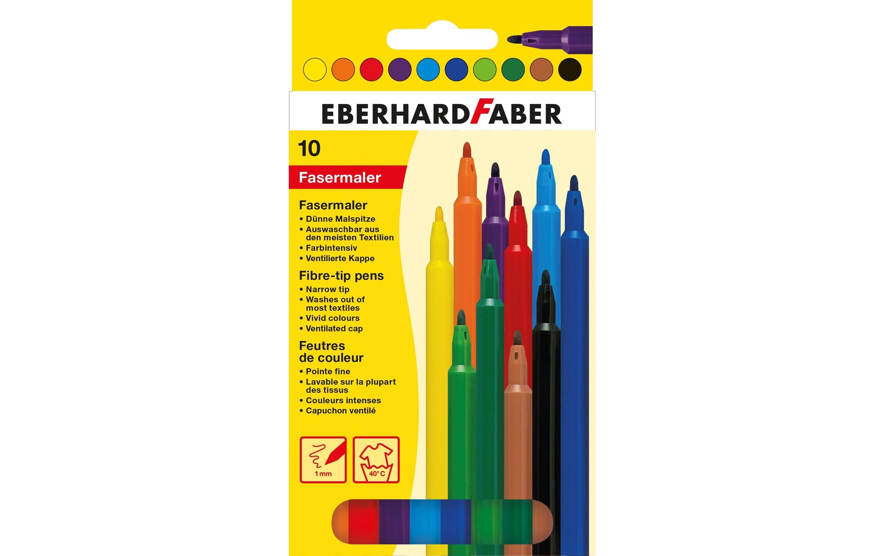 Eberhard F. Fasermaler dünn 10er Kartonetui